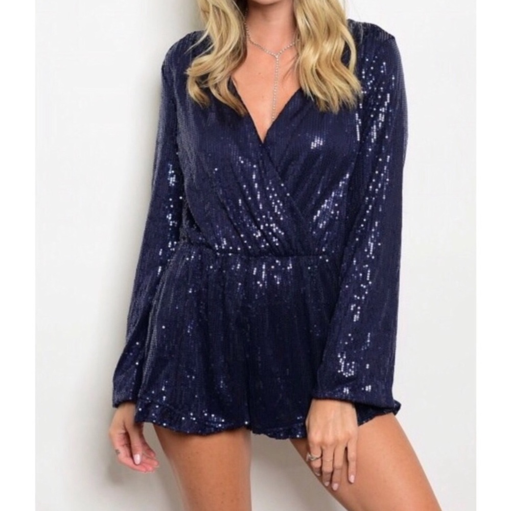 NEW YEAR’S EVE;  Sequin Romper - Picture 2 of 4